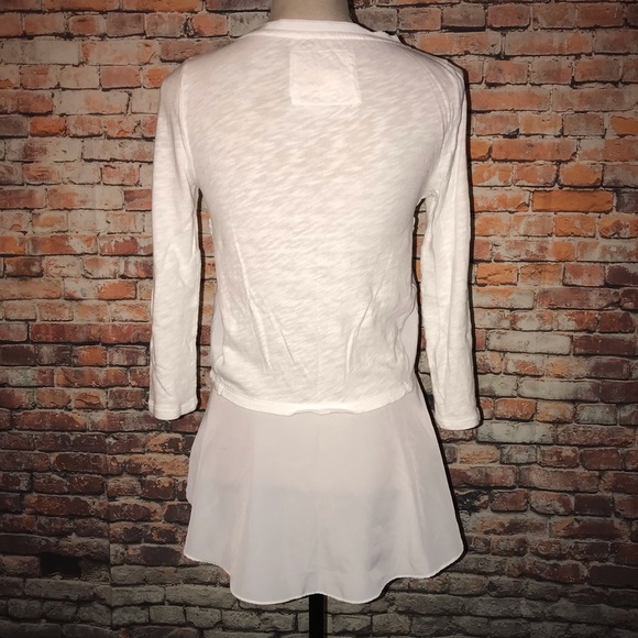 Anthropologie Meadow Rue White Melia Peplum Top - Picture 5 of 7